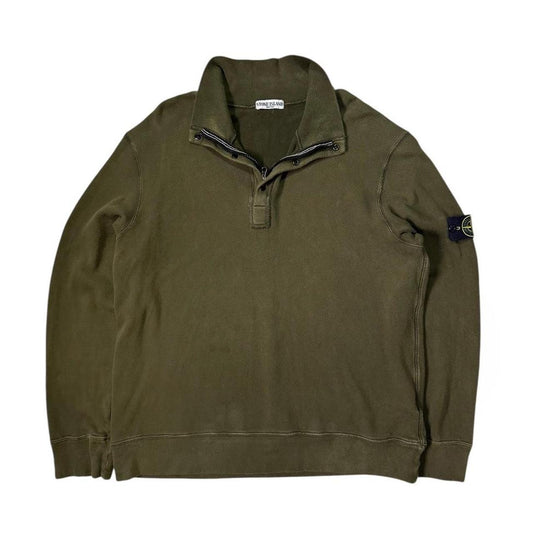 Stone Island Khaki Quarter Zip