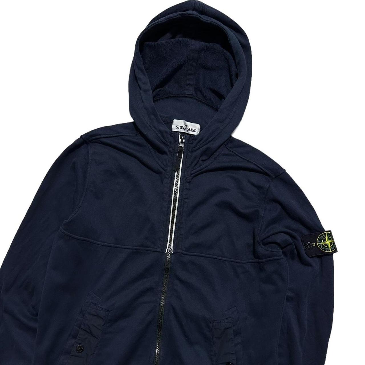 Stone Island Navy Full Zip Hoodie