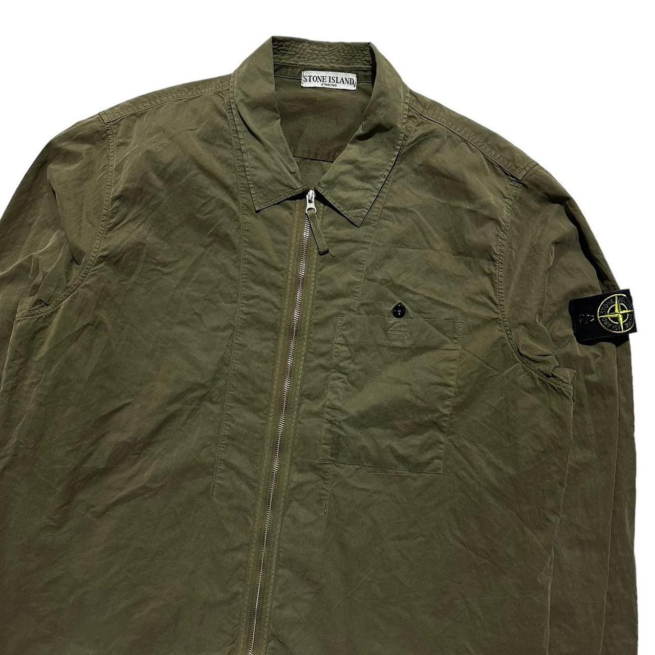 Stone Island Green Canvas Overshirt - Known Source