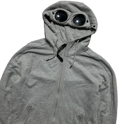 CP Company Grey Goggle Hoodie | Small, Grey