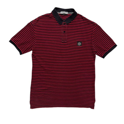 Stone Island Striped Polo Top