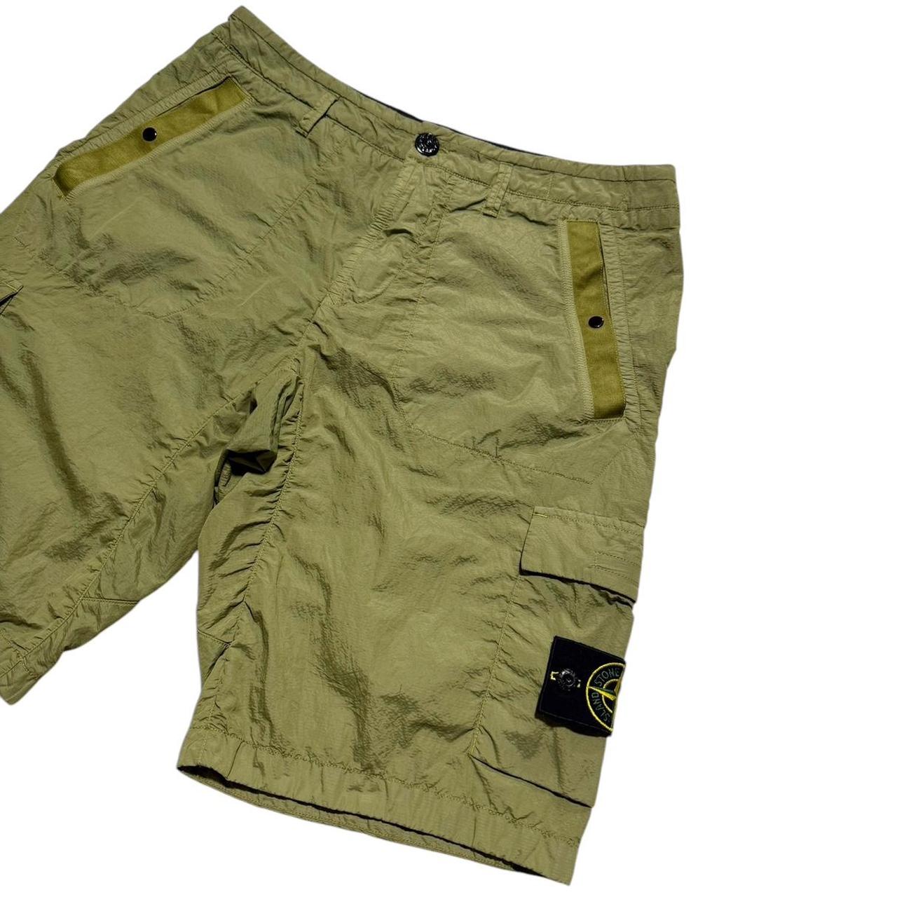 Stone Island Nylon Metal Shorts | W29, Olive Green