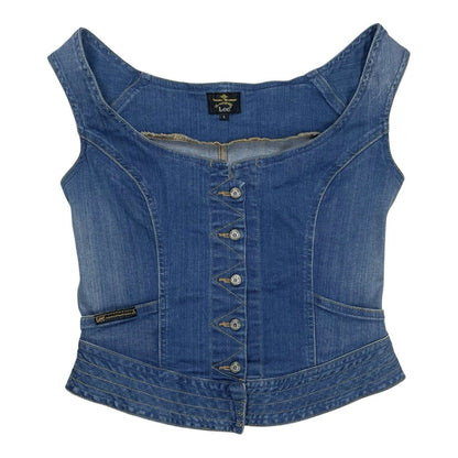 Vivienne Westwood Lee Denim Corset, Size Large L | O/S, Blue