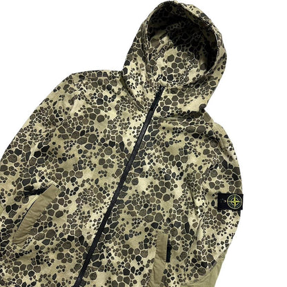 Stone Island crocodile camo zip up hoodie