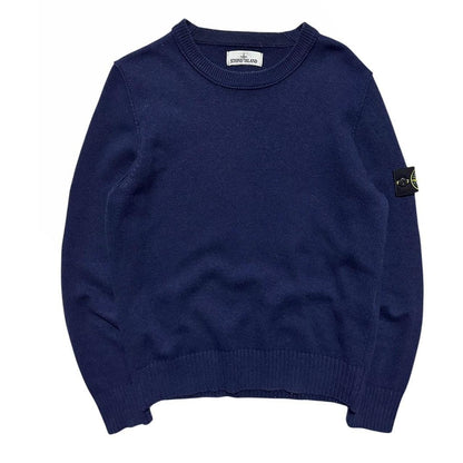 Stone Island Navy Wool Pullover Crewneck