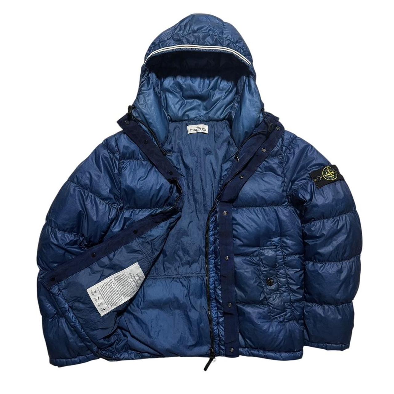 Stone Island Garment Dyed Down Jacket | Large, Blue