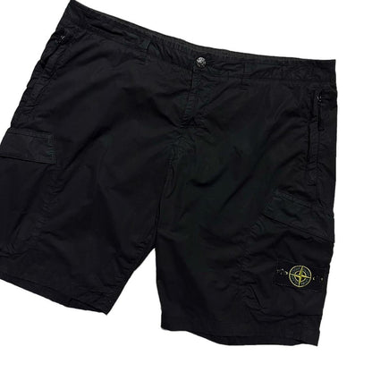 Stone Island Black Combat Cargo Shorts - Known Source