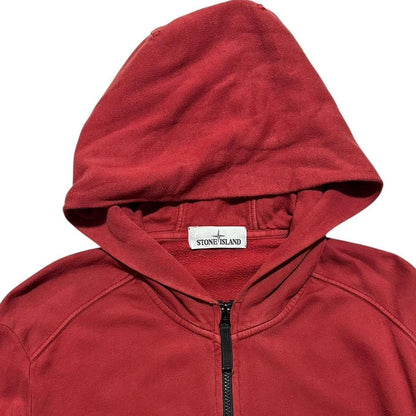 Stone Island Red Zip Hoodie