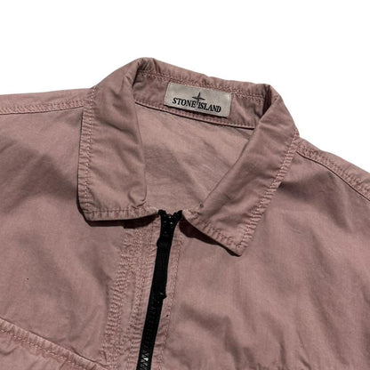 Stone Island Canvas Overshirt | Large, Dusty Pink