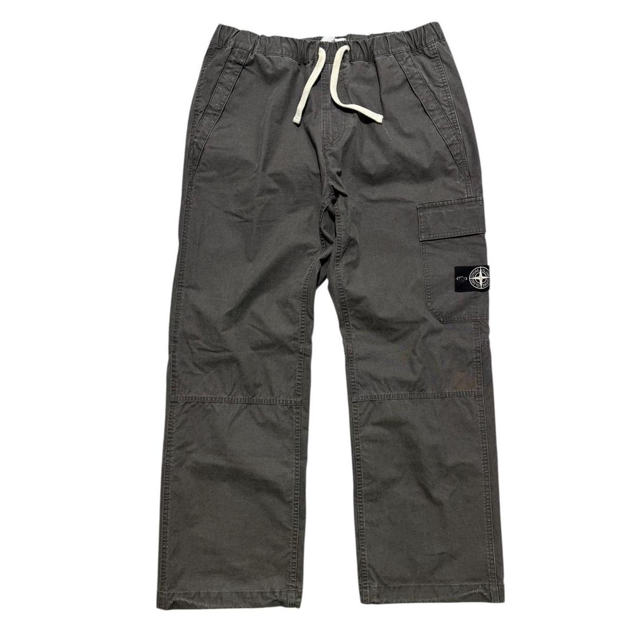 Stone Island Recycled Panama Bottoms | 36, Charcoal