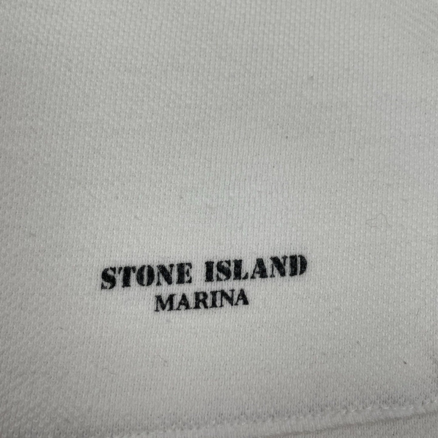 Vintage Stone Island Marina Polo Shirt, Size XL | O/S, White