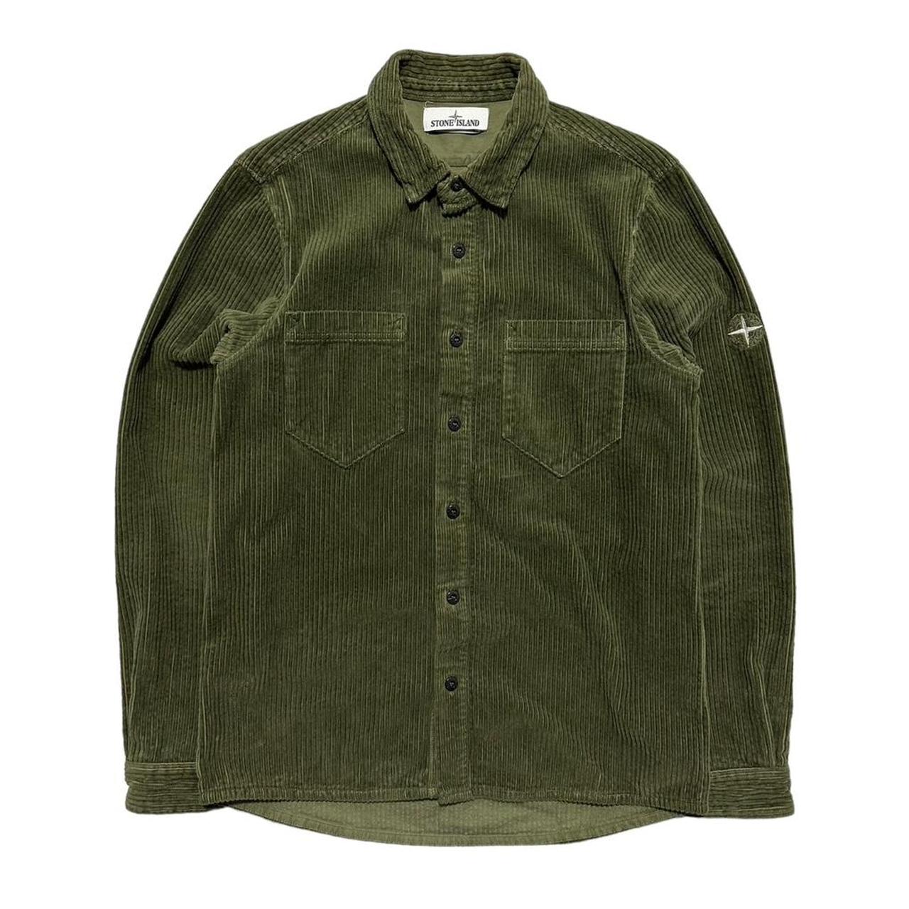 Stone Island Green Heavy Corduroy Shirt