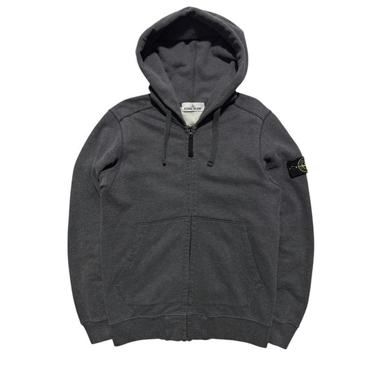 Stone Island Grey Zip Up Hoodie
