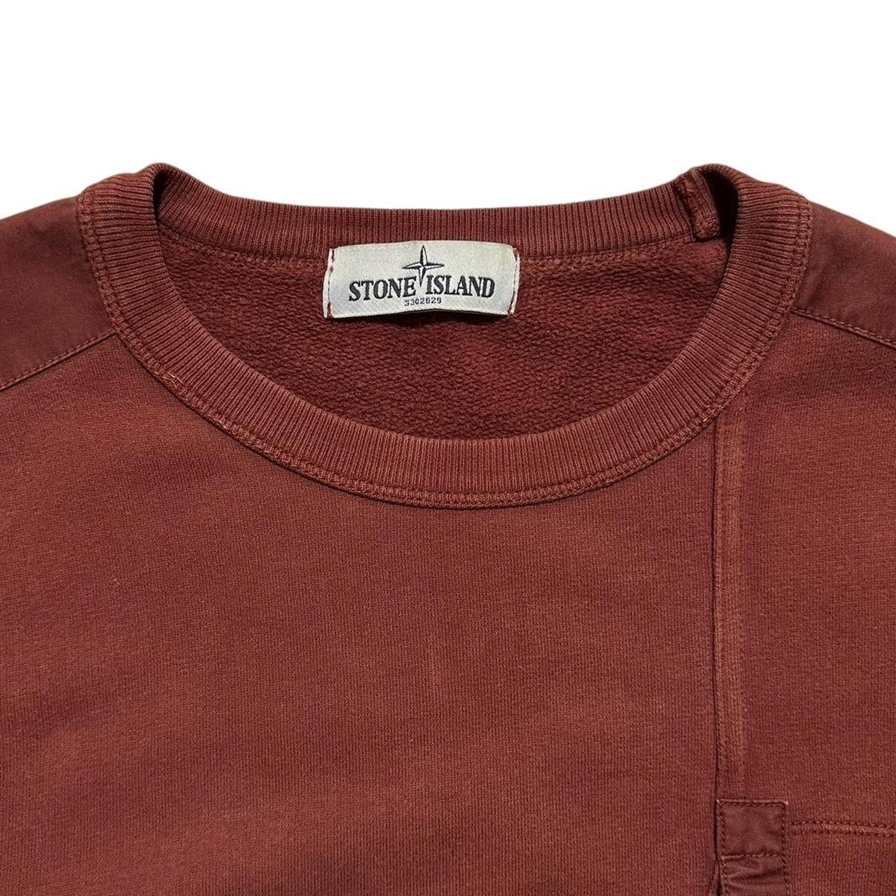 Stone Island Burgundy Pullover Crewneck