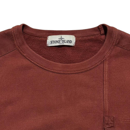 Stone Island Burgundy Pullover Crewneck