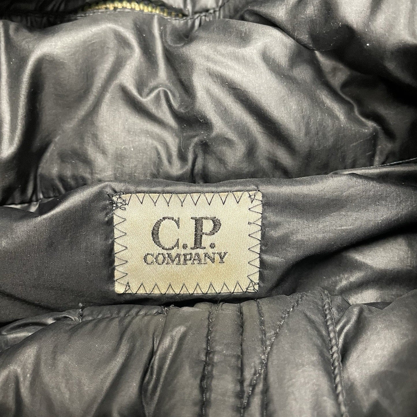 CP Company Down Goggle Puffer Jacket, Size Medium | O/S, Black