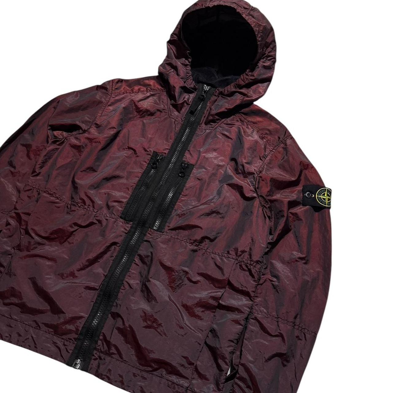 Stone Island Nylon Metal Weft Jacket | Medium, Metallic Burgundy
