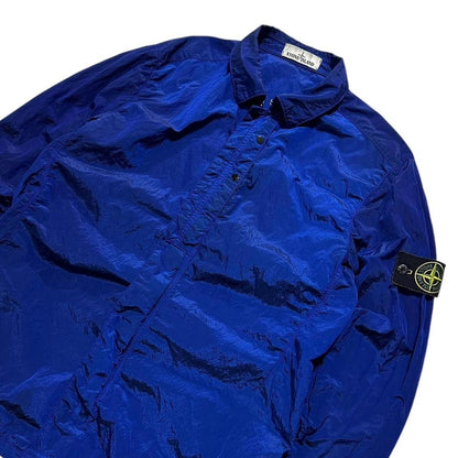 Stone Island Blue Nylon Metal Overshirt