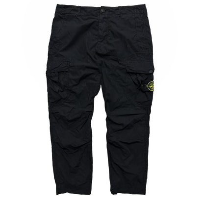 Stone Island Black Cropped Combat Cargos