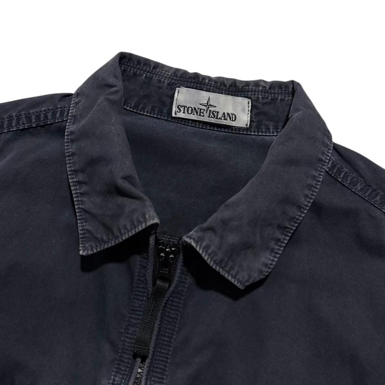Stone Island Canvas Overshirt | Large, Navy