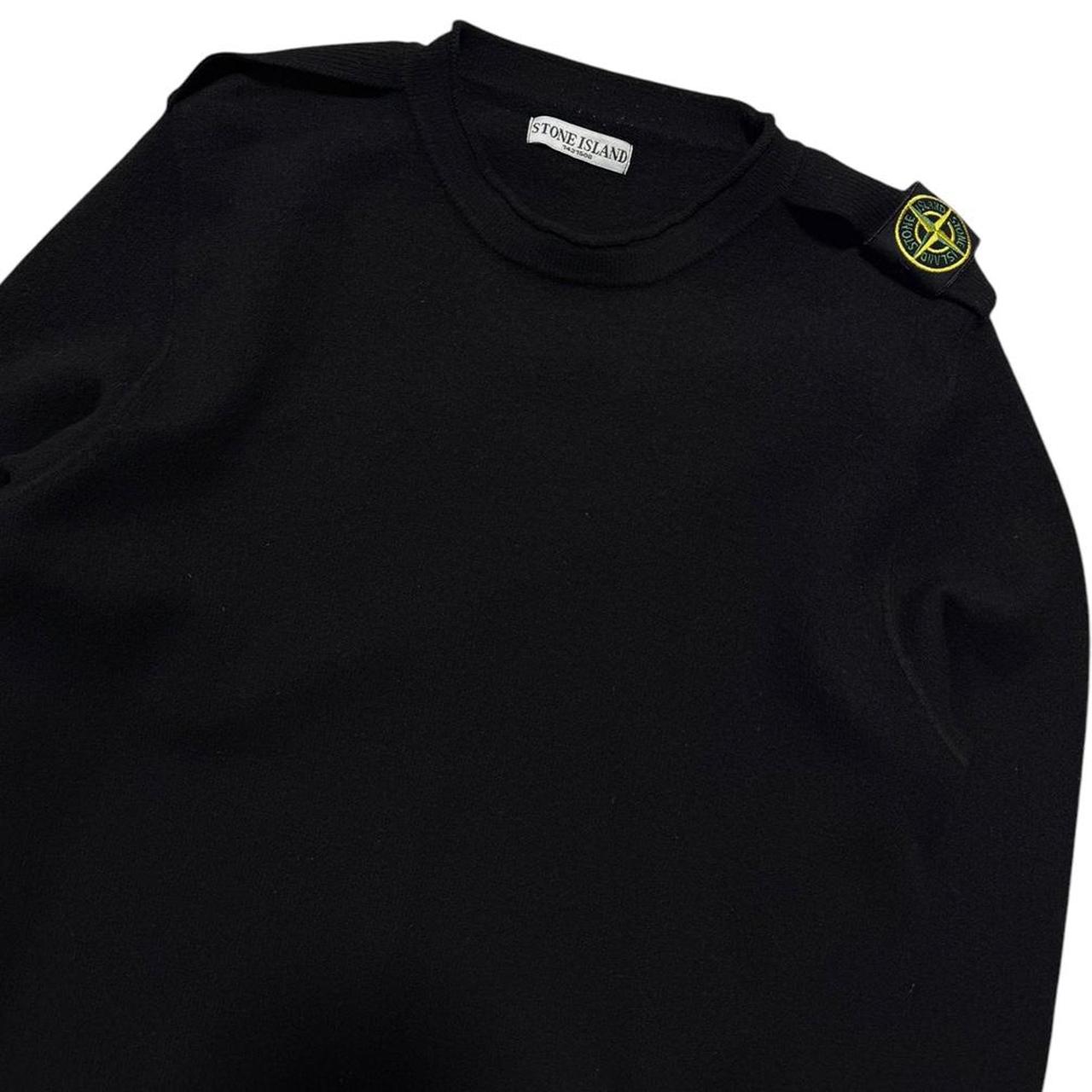 Stone Island Black Shoulder Knit Pullover