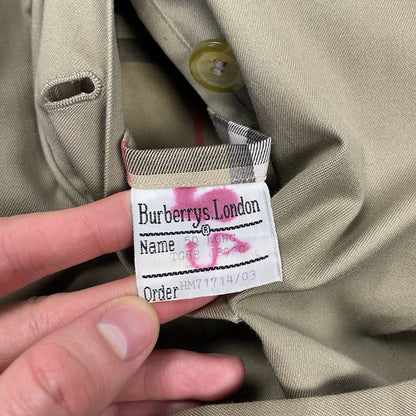 Vintage Burberrys Nova Check Trench Coat, Size 50 Long | O/S, Beige