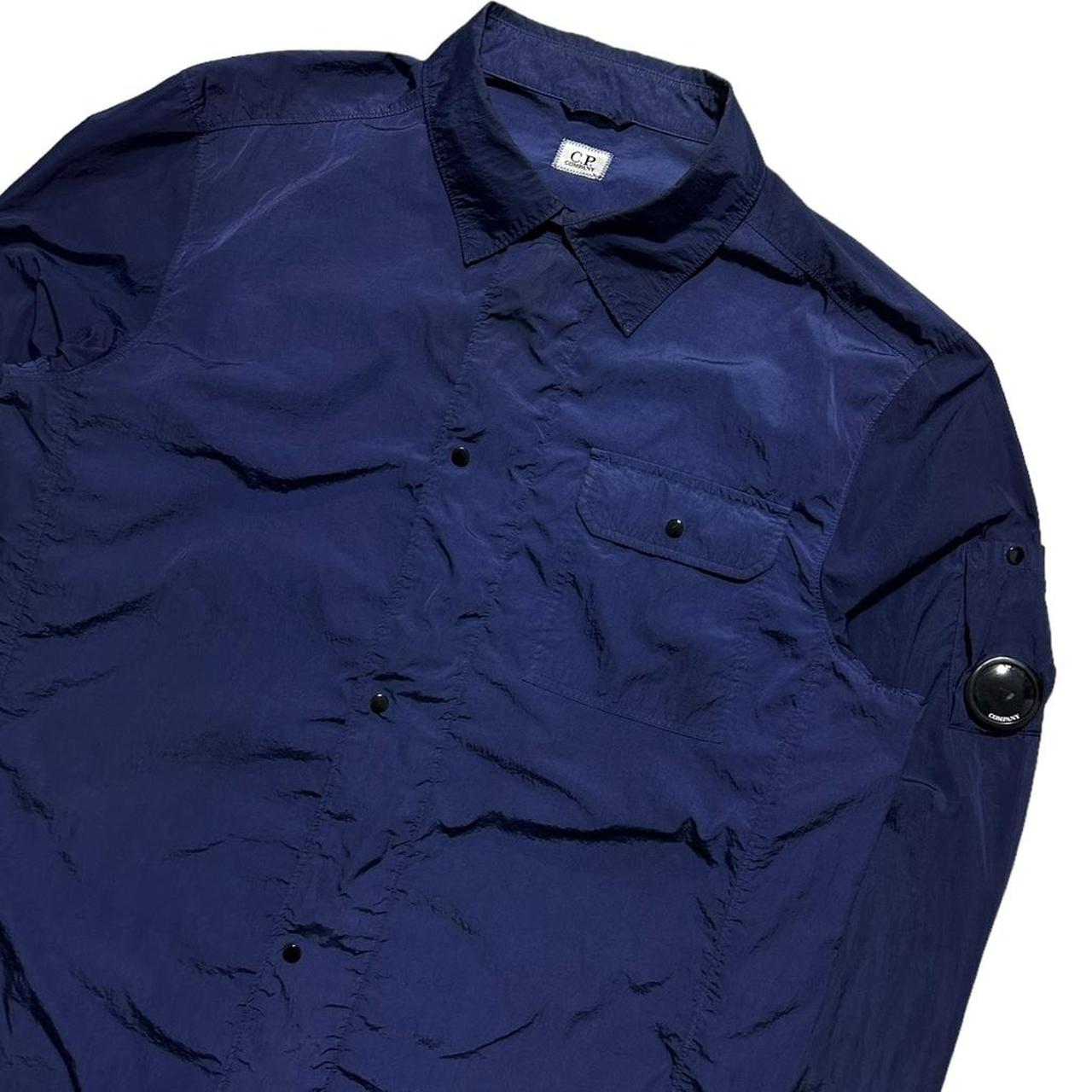 CP Company Blue Nylon Overshirt | XXXL, Blue