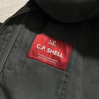 CP Company Black Soft Shell Goggle Jacket