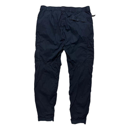 Stone Island Blue Canvas Cargos