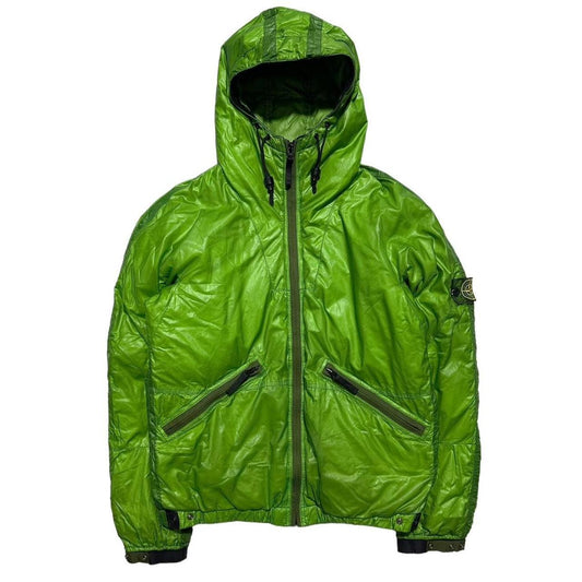 Stone Island Green Goose Down Mesh Jacket