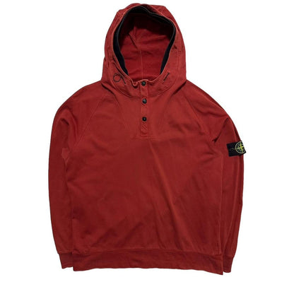 Stone Island Red Quarter Zip Up Pullover