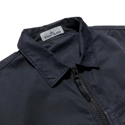 Stone Island Navy Zip Overshirt