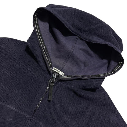 Stone Island Zip Up Knit Hoodie