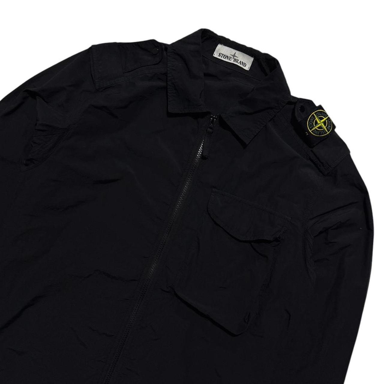 Stone Island Shoulder Badge Overshirt | Small, Black