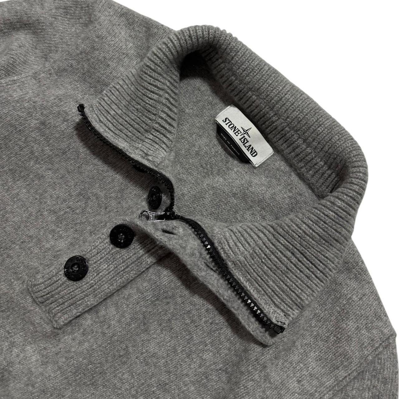 Stone Island Wool Pullover | Large, Heather Grey