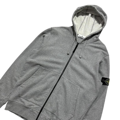 Stone Island Grey Zip Hoodie