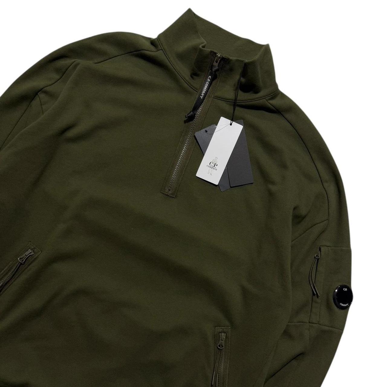 CP Company Quarter Zip Pullover | XXXL, Olive Green