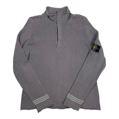 Vintage Stone Island Quarter Zip Jumper, Size L | O/S, Grey