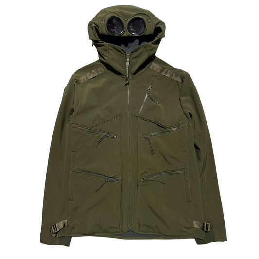 CP Company Green Multipocket Soft Shell Goggle Jacket - Known Source