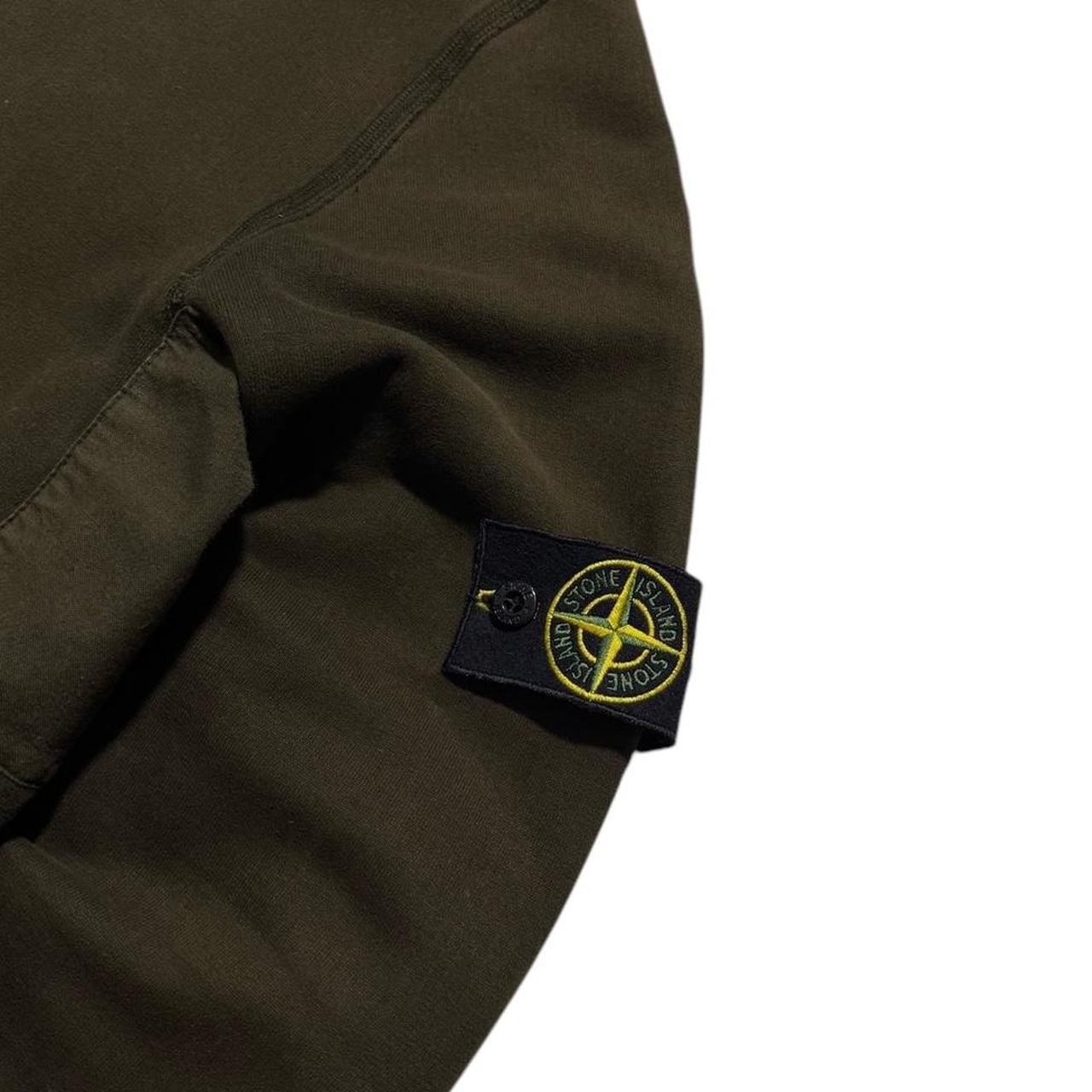 Stone Island Brown Zip Up Hoodie