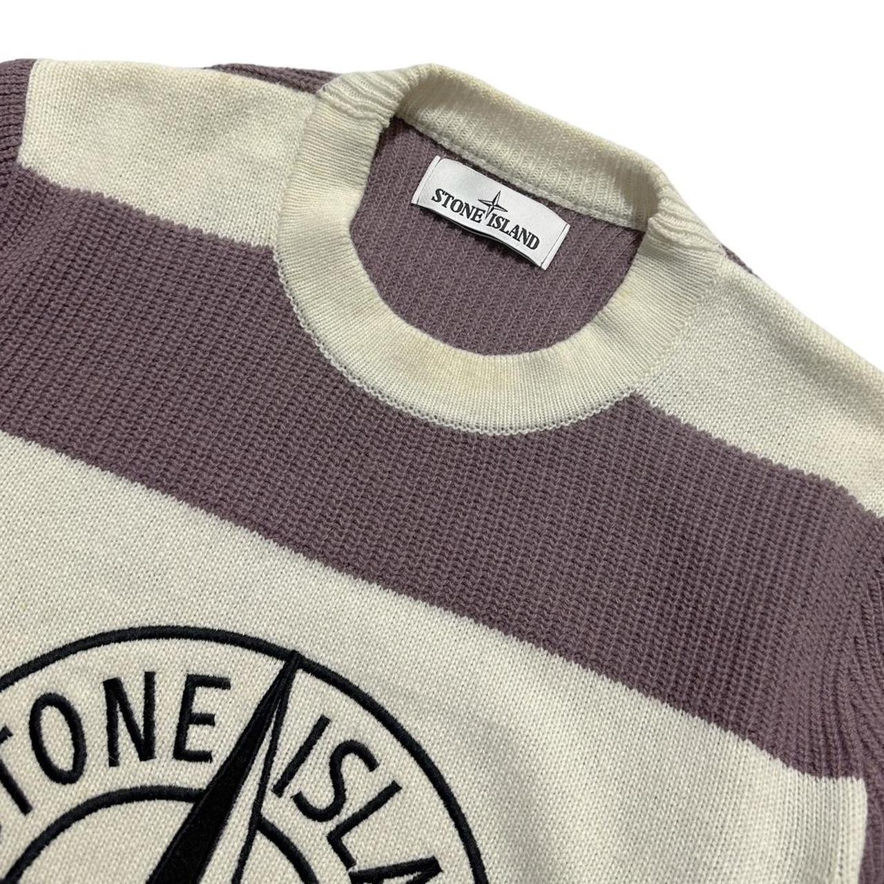 Stone Island Purple Knit Compass Crewneck - Known Source