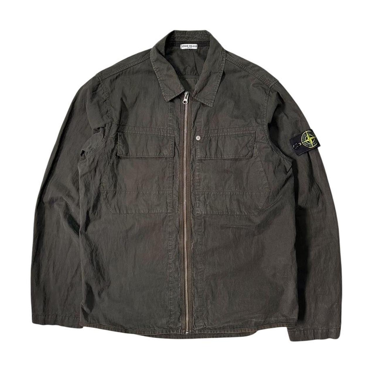 Stone Island Brown Canvas Overshirt