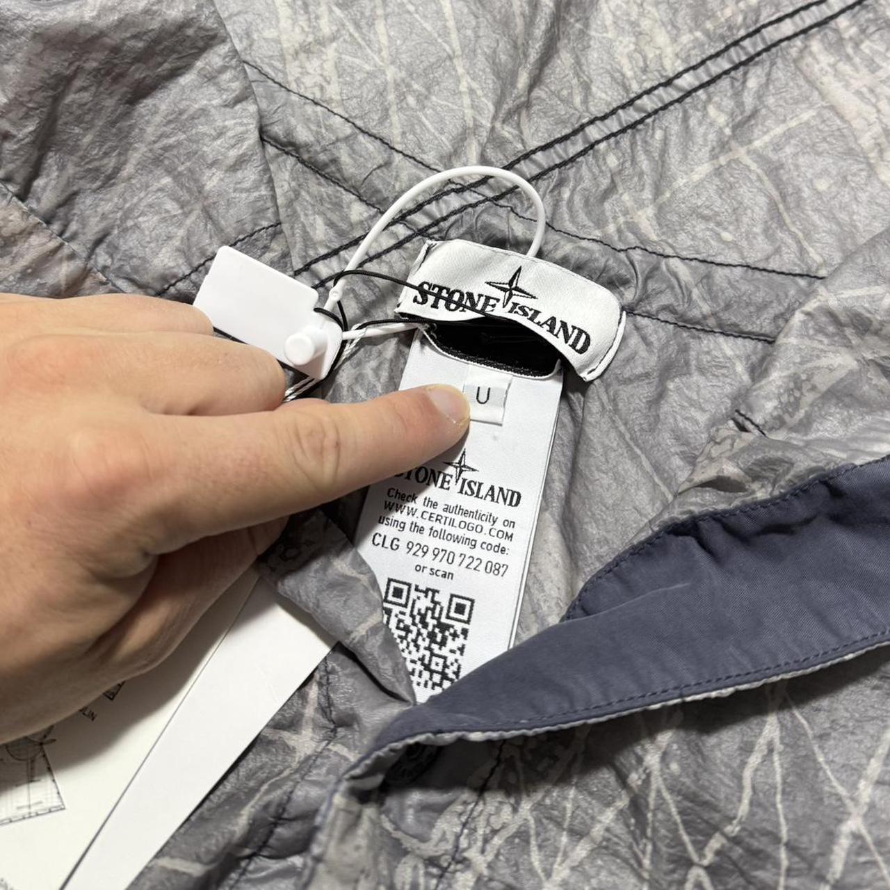 Stone Island Reflective Grid Poncho