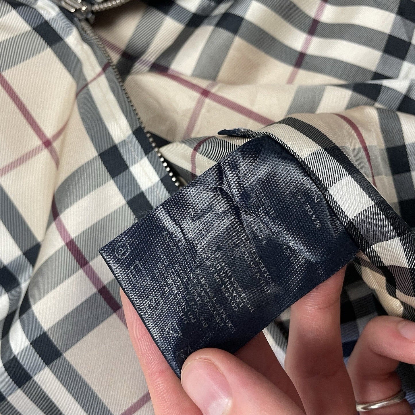Burberry Nova Check Jacket, Size Small | O/S, Beige