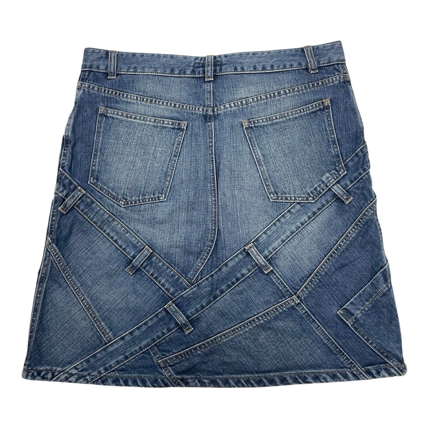 Burberry Belt Skirt, Size UK12 | O/S, Blue