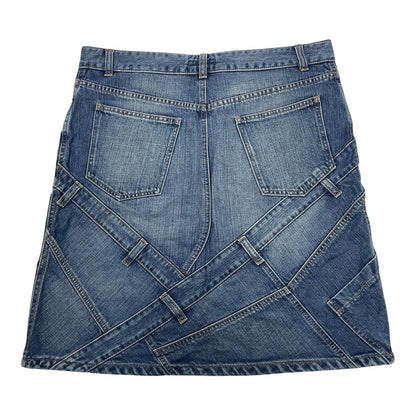 Burberry Belt Skirt, Size UK12 | O/S, Blue