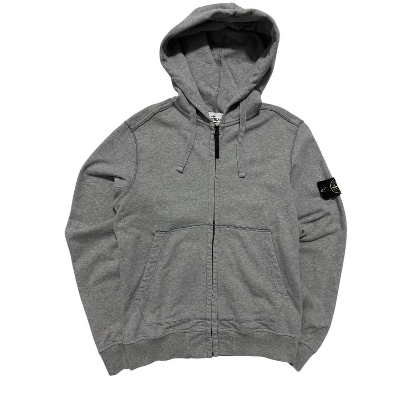 Stone Island Grey Full Zip Hoodie