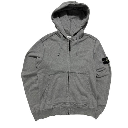 Stone Island Grey Full Zip Hoodie