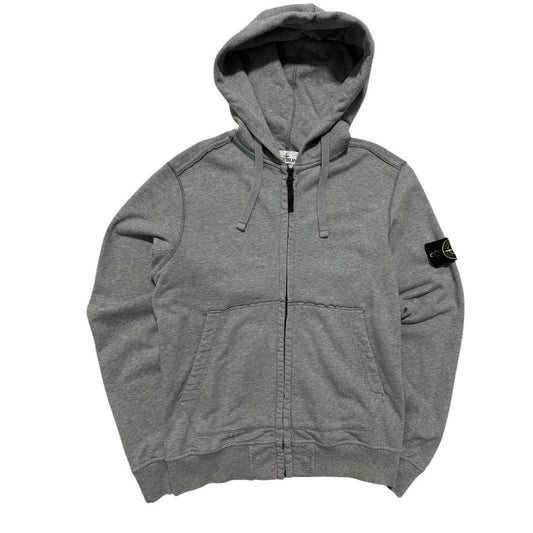 Stone Island Grey Full Zip Hoodie