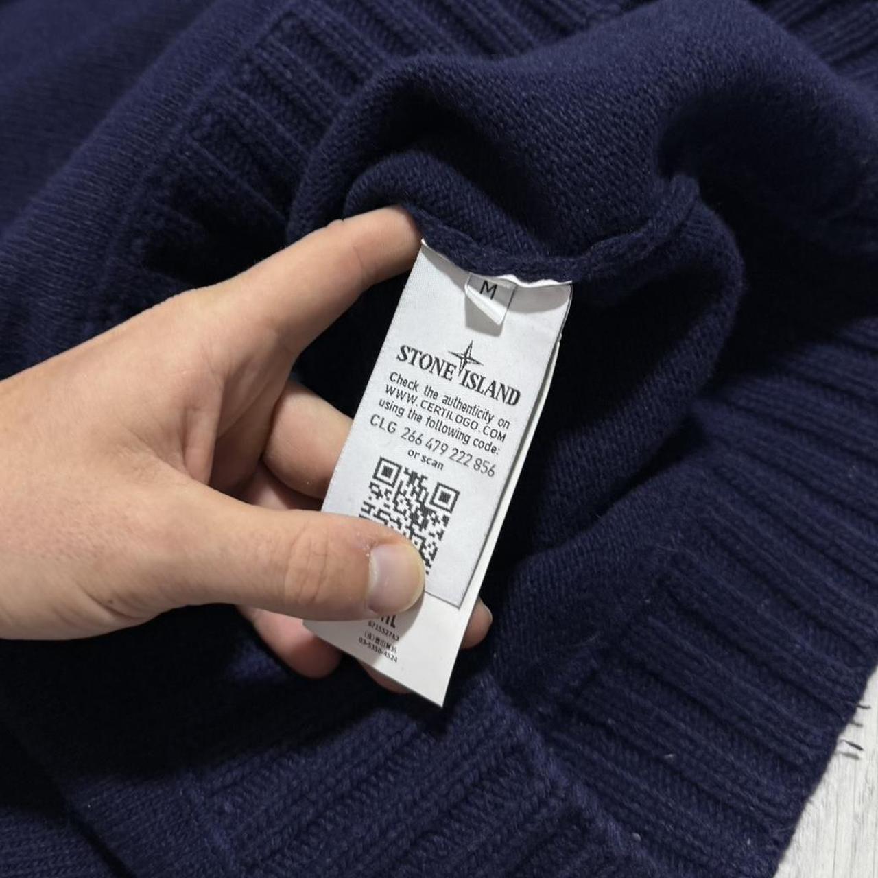 Stone Island Wool Pullover Crewneck | Medium, Navy